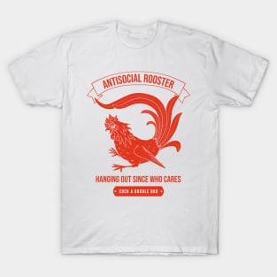 Antisocial Rooster T-Shirt